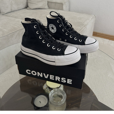 Converse Chuck Taylor All Star High Top Sneaker Herren US 7 Schwarz Weiß