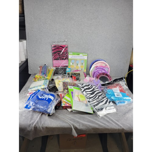 12lbs Party Supplies Lot Plates Cups Napkins Table Covers Spoons Decorations