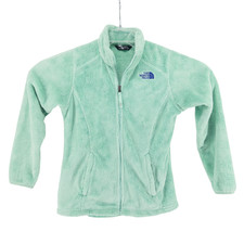 The North Face Girls Youth Full Zip Osito Fleece Jacket Mint Green Large 14/16