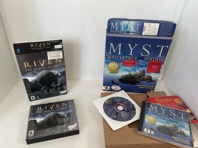 Myst Masterpiece Edition Vintage 1999 PC Video Game + Riven The Sequel To Myst