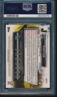 PSA 10 SHOHEI OTANI OHTANI 2017 BOWMAN CHROME MEGA BOX REFRACTOR