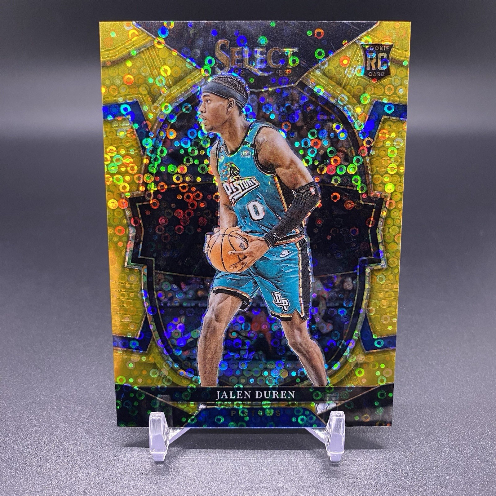 #/10! 🚨2022-23 Panini Select Jalen Duren RC  Pistons Gold Disco Fast Rookie #98