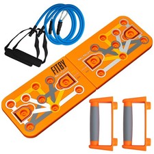 Foldable Push Up Board for Men and Women- Multifunctional Workout Orange