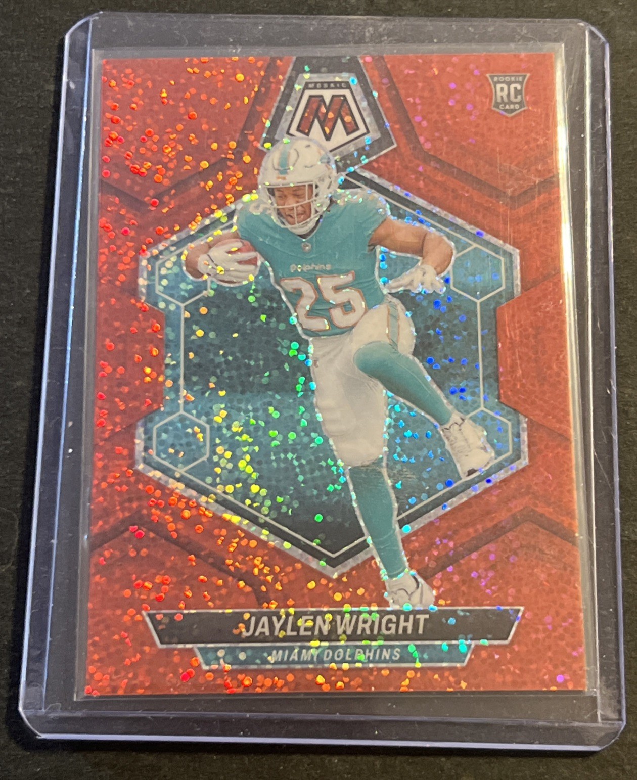 Jaylen Wright RC 🔥 2024 Mosaic Red Sparkle Prizm # 383