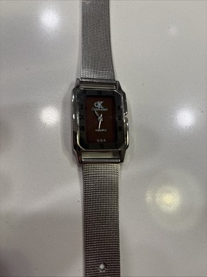 Calvin Klein Watch Color Changing Dial Silver Tone Needs Battery Made In USA
