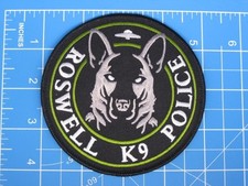 Roswell New Mexico Police K9 Unit UFO patch