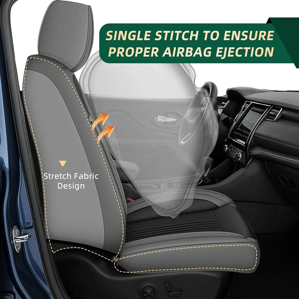 Car 5 Seat Seat Cover Faux Leather Seat Cushion For Volvo XC70 2003-2016 - Изображение 3 из 4