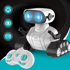 Robot Kids Toy, Rechargeable Remote Controlled, with LED Eyes Music and Interest