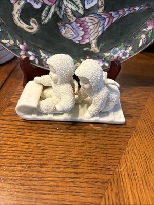 Vintage Dept. 56 Snowbabies ''Down The Hill We Go'' Babies on Sled Figurine