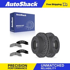 Front Drilled Slotted Brake Rotors Pads For Chevy Silverado 2500 Hd 2011-2019 Front Drilled Slotted Brake Rotors Pads For Chevy Silverado 2500 Hd 2011-2019