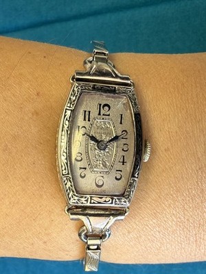 Paul Vallette 18k Women's Vintage Wrist Watch With Expendable Stainless Bracelet