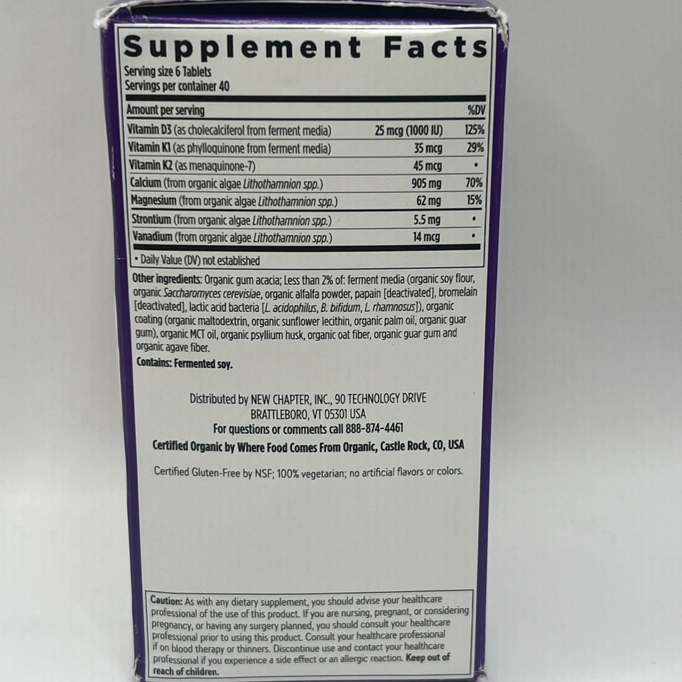 Nuevo Chapter Bone Strength Take Care 240 Tabletas Pequeñas Exp 01/2027 Foto 3 de 4