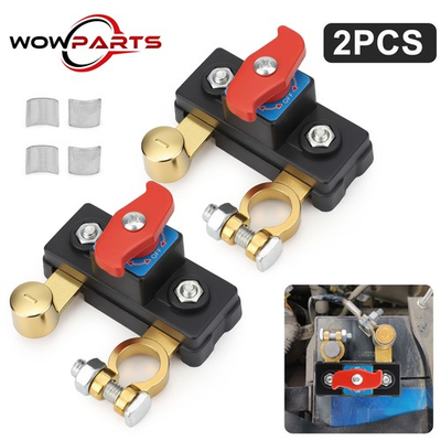 #ad 2Pcs Universal Battery Disconnect Switch 12V 24V Cut Off Isolator for Cars RV $18.98