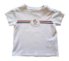 MONCLER neonato maglia t-shirt unisex G19518C71700 bianca taglia 12/18 mesi