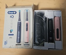 Image of Oral-B iO5 Duo Electric Toothbrushes Black & Pink Teeth Whitening Adults w/ Case