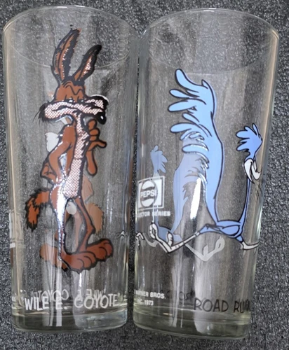 Set of 10 Vintage 1973 Looney Tunes Pepsi Collector Series Glasses Federal NOS
