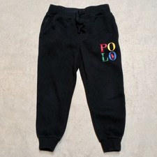 Polo Ralph Lauren Kids Jogger Sweatpants Size 6 Pony Logo Black Drawstring