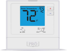 Heat Pump Thermostat Non Programmable Pro1 T721 Thermostat Blue