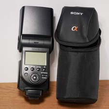 Sony HVL-F58AM Shoe Mount Flash for Sony Alpha DSLR Camera W case GOOD 