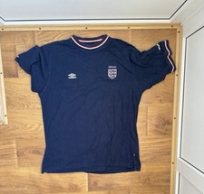 England football shirt 2001 - 2003 Vintage Umbro Soccer Jersey  XL block core