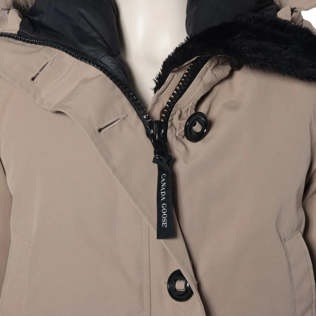 Canada Goose BRONTE Cotton & Polyester Down jacket S Ladies' Beige  2603JL Remov thumbnail 4
