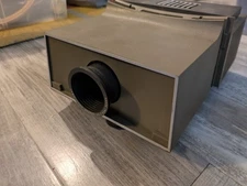 Vintage Sawyer Rotodisc 500XR Slide Projector for 2x2 slides, w/ slide wheels