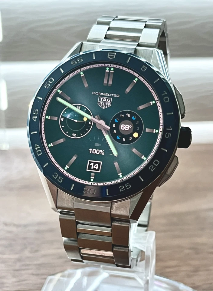 Pulsera Tag Heuer Calibre E3 Azul Cerámica Conectada SBG8A - 45 MM - Acero Inoxidable Foto 2 de 4