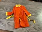 Vintage Mattel Barbie Ken Doll Clothes Orange Robe Bath Robe Set Lot