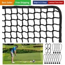 10Ft/15Ft/20Ft Golf Hitting Nets Heavy Duty Nylon Golf Netting for Garage Bac...