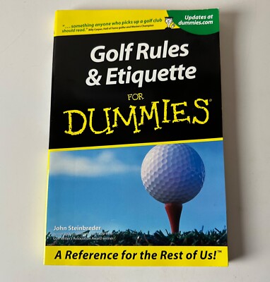 Buch Golf Rules Etiquette for für Dummies Regeln und Verhalten auf Englisch