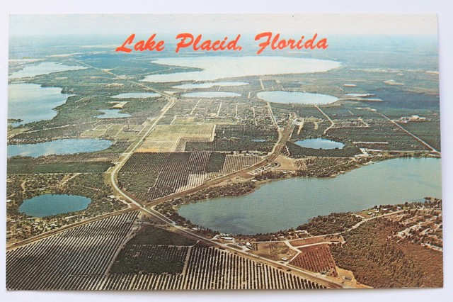 Postcard AERIAL VIEW OF LAKES HILLS IN LAKE PLACID HIGHLANDS COUNTY postcard-aerial-view-of-lakes-hills-in-lake-placid-highlands-county