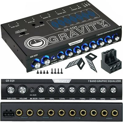 Gravity 7-Band Graphic Equalizer 6-Channel GR-EQ9 Crossover 12dB