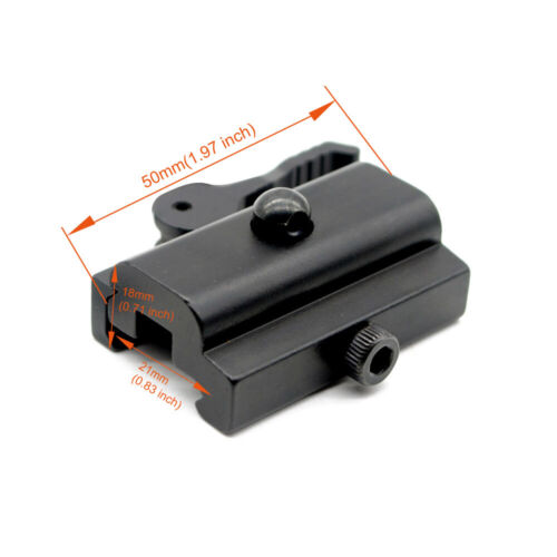 Black Quick Detach Cam Lock QD Bipod Sling Stud Adapter Rails - Picture 2 of 14
