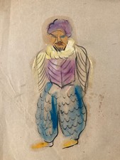 Bellissimo Disegno Espressionismo Tedesco Espressionista Inchiostro Gouache 1920