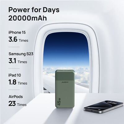 Powerbank 20000mAh 45W Externer Akku Handy Schnellladegerät Für Apple 16/15/14