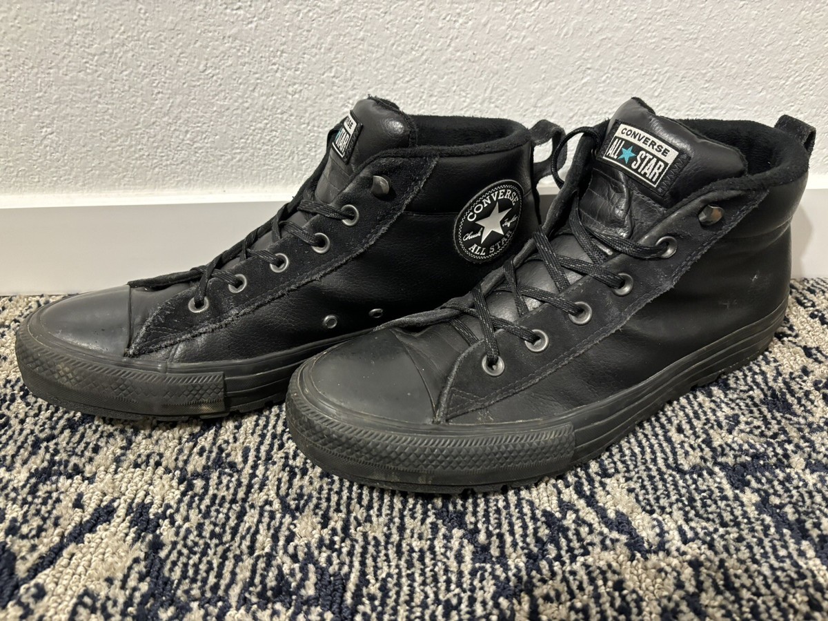 Converse Chuck Taylor All Star 166071C Black Leather High-top