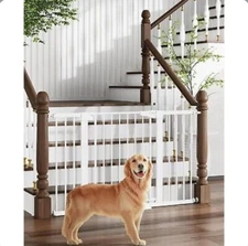 Cumbor 29.7-51.6" Baby Gate Extra Wide, Safety Dog Gate for Stairs, Easy Walk...