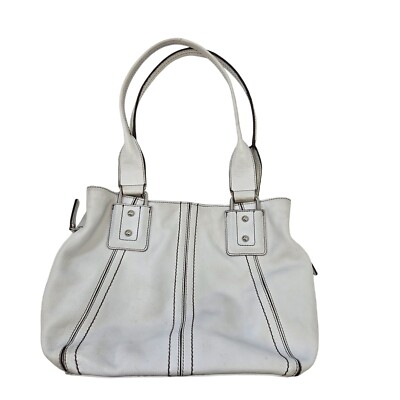 Clarks white and Tan Leather Handbag Clarks | Bags | Clarks Beige Tan White Multimedia Tablet Bag  main image 4