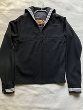 NOS Seafarer Vintage 1960s Black Wool Sailor Top Bib Crackerjack Navy sz 38 R