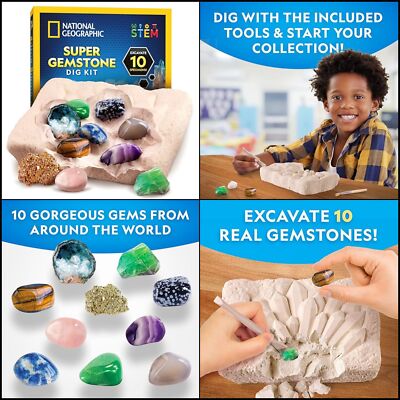 Learning Science Gifts For Kids Boys Girls Real Gem Crystal Kit Nat