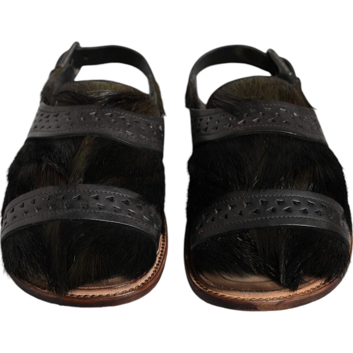 DOLCE & GABBANA Shoes Black Gazelle Hair Leather Flats  display picture 3