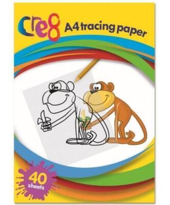 A4 Transparentpapier Block Zeichenpapier 40 Blatt Ideal für Zuhause Schule Büro Neu