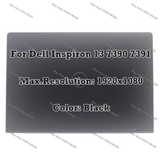 13.3" Dell Inspiron 13 7391 2-in-1 FHD LCD Touch Screen Assembly Complete Black