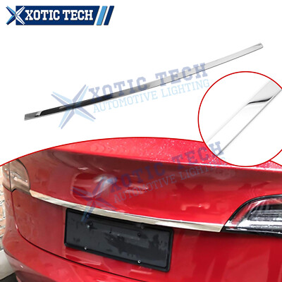 For Tesla Model 3 2020-2023 Stainless Chrome Car Trunk Lid Tailgate Molding Trim