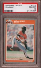 1985 FLEER UPDATE # 7 VIDA BLUE ☆LOW POP☆ SAN FRANCISCO GIANTS PSA 10 GEM-MINT
