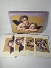 Vintage Robert Frederick Limited Angels cherubs card envelope stationary set 7x5