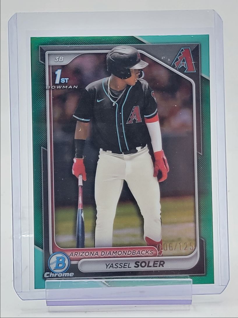 YASSEL SOLER 2024 BOWMAN CHROME 1ST AQUA REFRACTOR DBACKS /125 Q0786