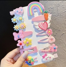 New Colorful Hair ClIps - 14 Pieces