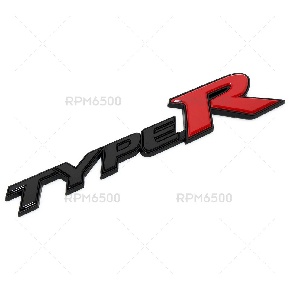 For Honda Type R Racing Sport Black Red Rear Tailgate Emblem Badge Logo OEM ABS Foto 2 de 4