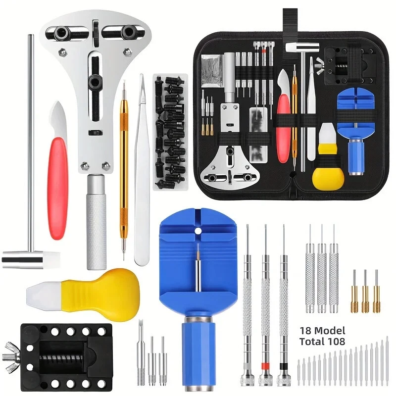 147-Piece Watch Repair Kit with Battery Replacement & Band Remover Tools-image